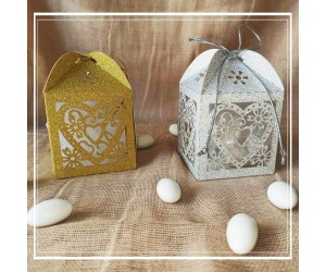  Μπομπονιέρα γάμου lasercut κουτάκι